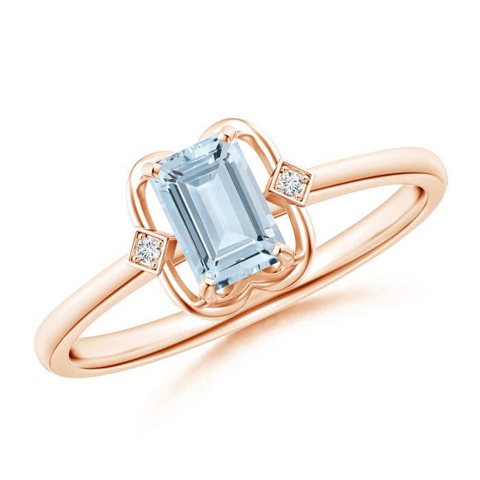 A - Aquamarine / 0.51 CT / 14 KT Rose Gold