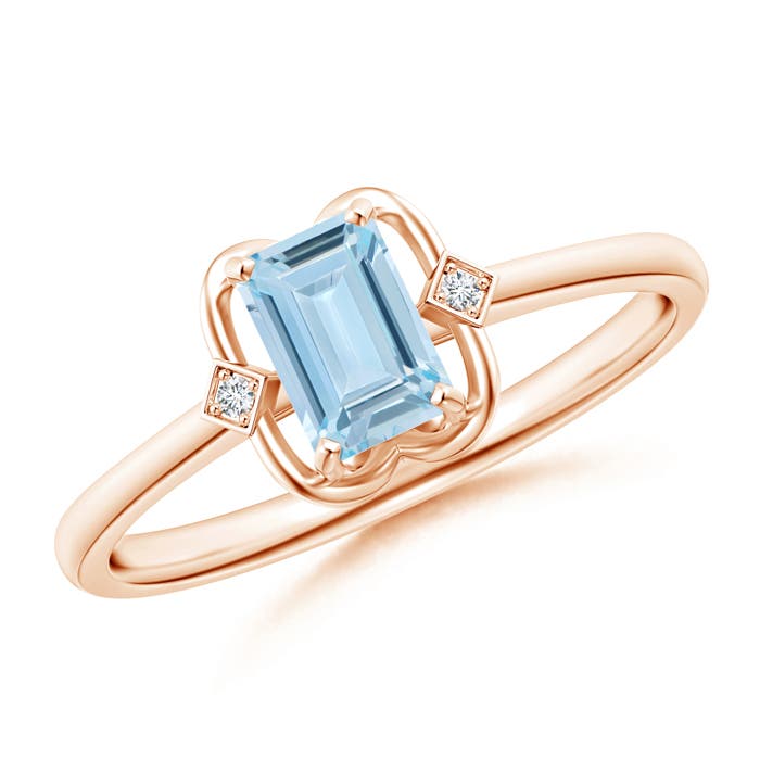 AA - Aquamarine / 0.51 CT / 14 KT Rose Gold