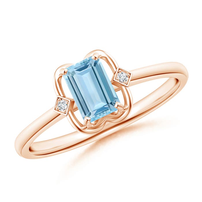 AAA - Aquamarine / 0.51 CT / 14 KT Rose Gold