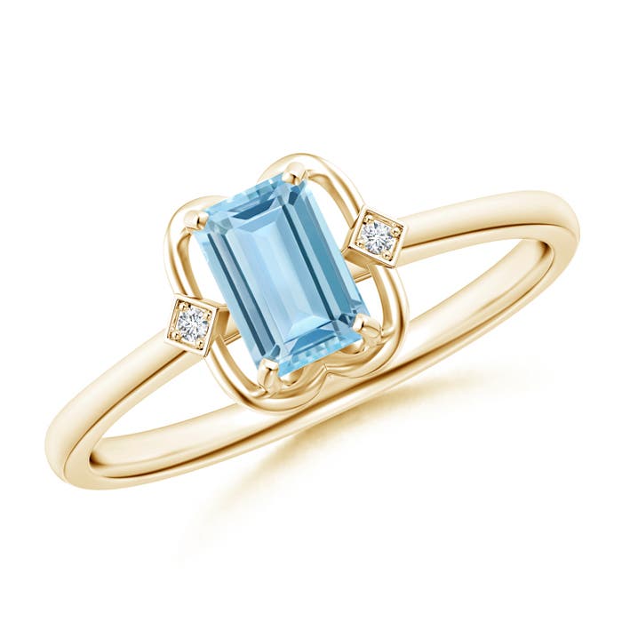 AAA - Aquamarine / 0.51 CT / 14 KT Yellow Gold