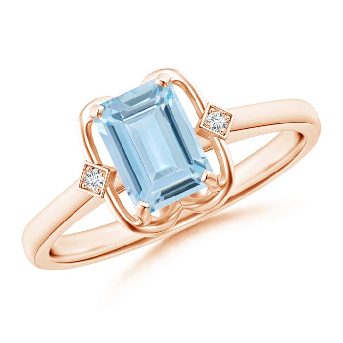 AA - Aquamarine / 0.82 CT / 14 KT Rose Gold