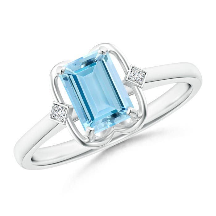 AAAA - Aquamarine / 0.82 CT / 14 KT White Gold