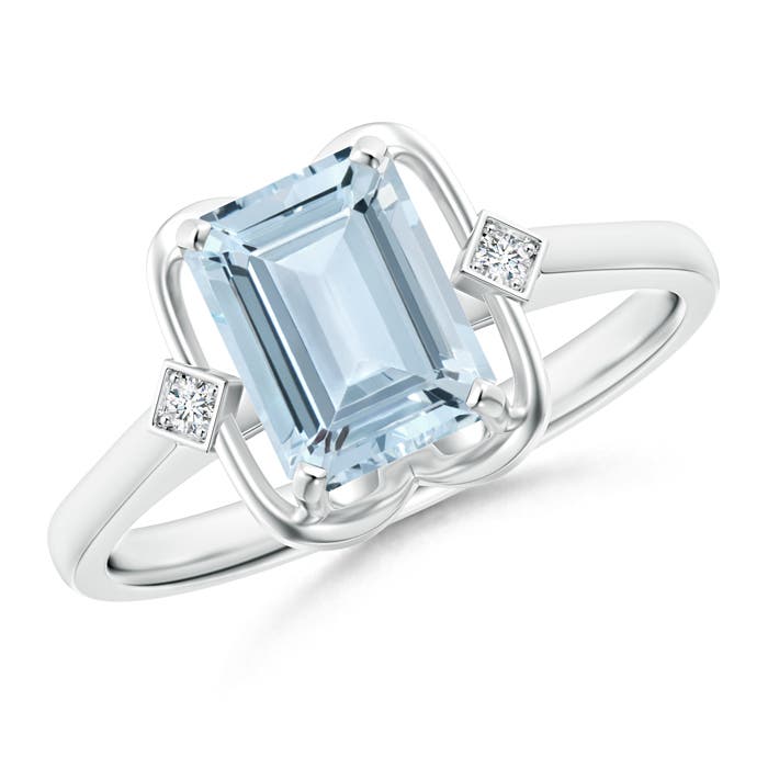 A - Aquamarine / 1.37 CT / 14 KT White Gold