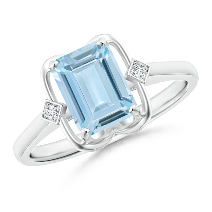 AA - Aquamarine / 1.37 CT / 14 KT White Gold