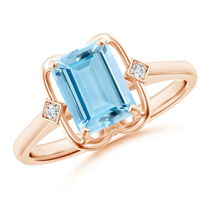 AAAA - Aquamarine / 1.37 CT / 14 KT Rose Gold