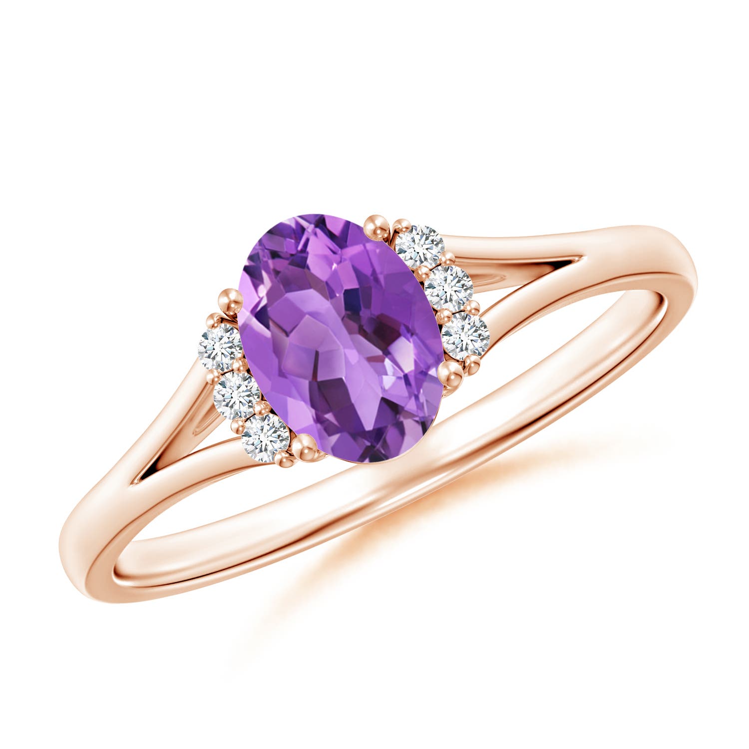 AA - Amethyst / 0.77 CT / 14 KT Rose Gold