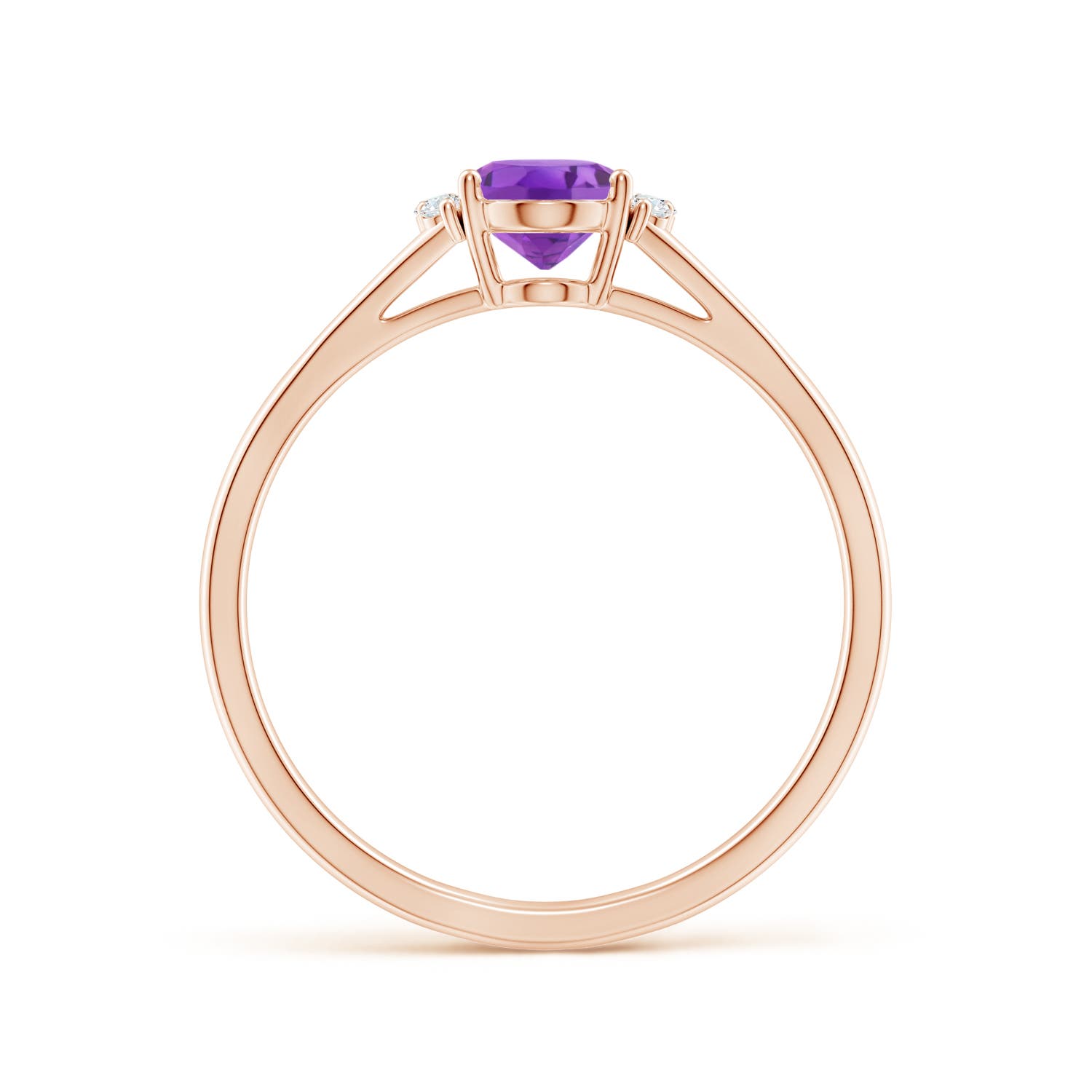 AA - Amethyst / 0.77 CT / 14 KT Rose Gold