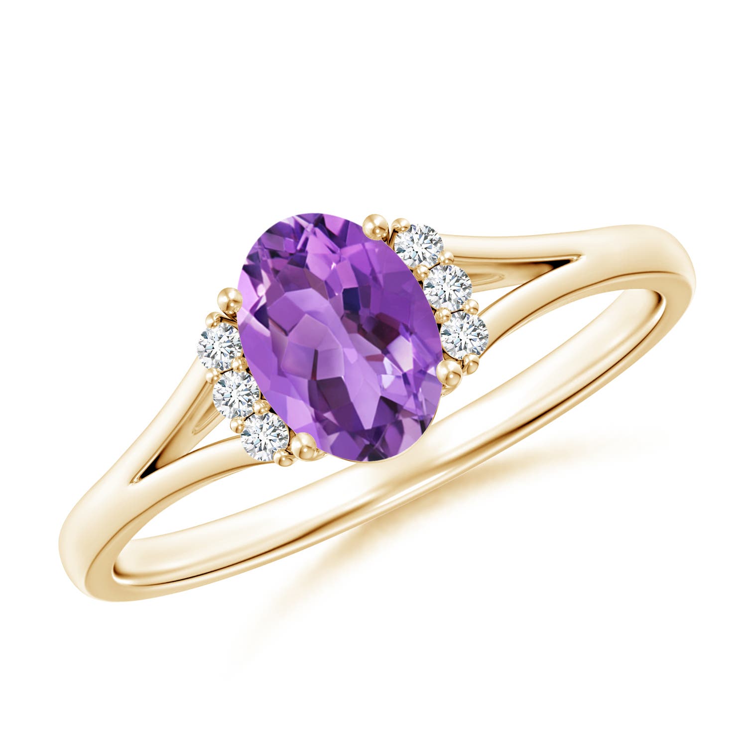 AA - Amethyst / 0.77 CT / 14 KT Yellow Gold