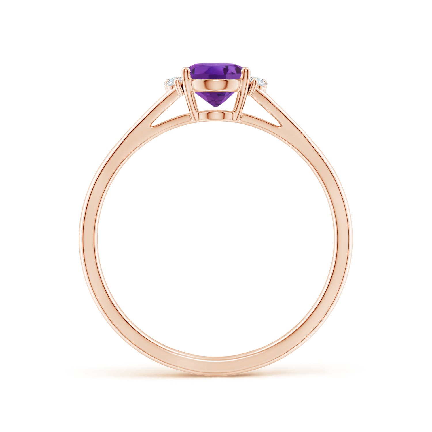 AAA - Amethyst / 0.77 CT / 14 KT Rose Gold