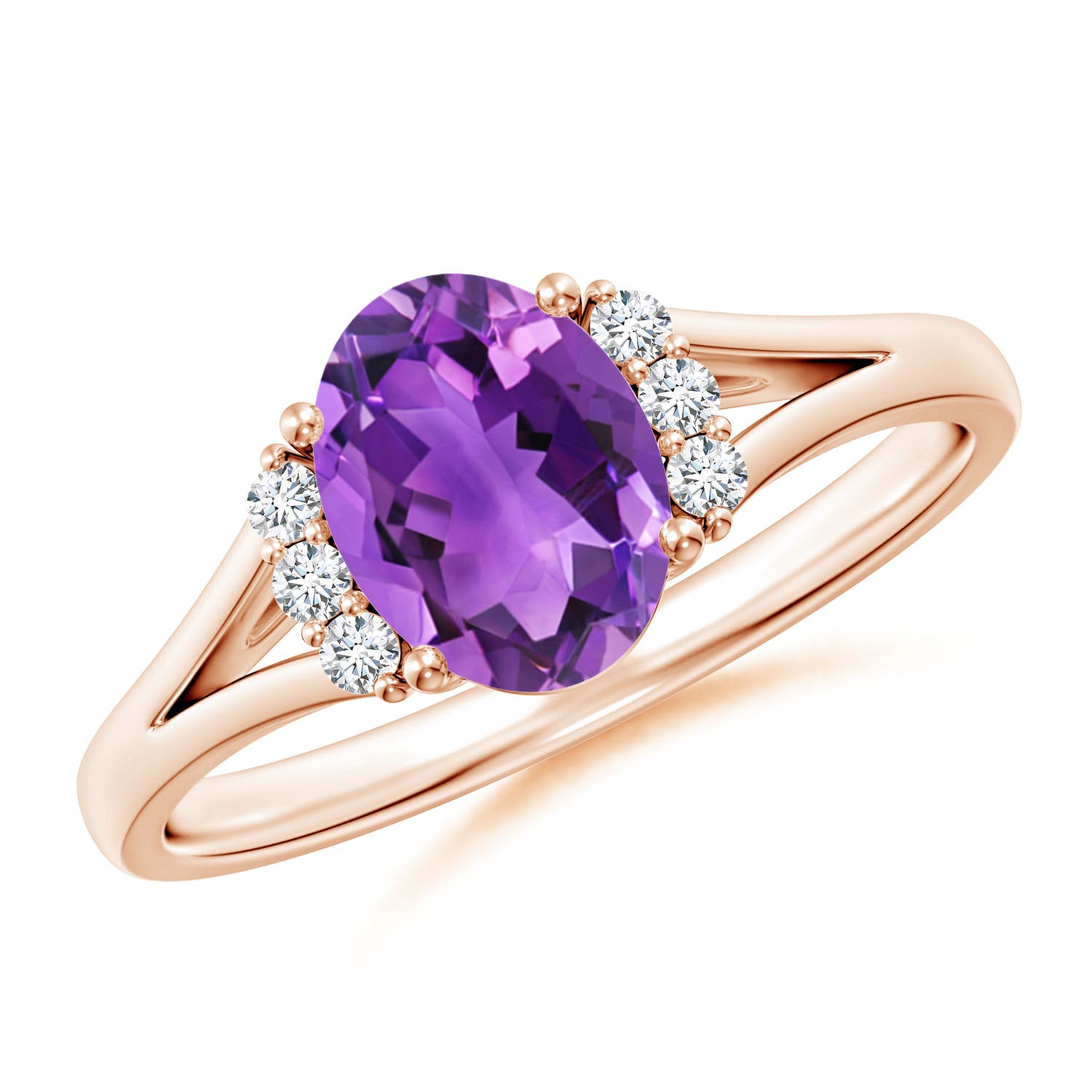 AAA - Amethyst / 1.23 CT / 14 KT Rose Gold