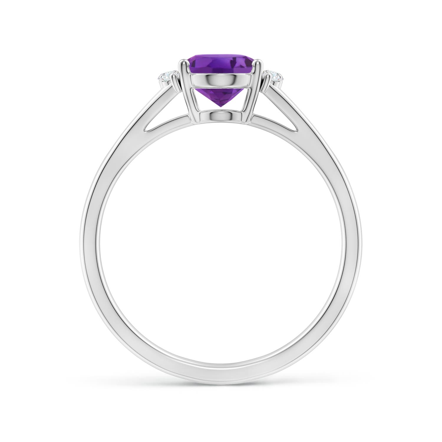 AAA - Amethyst / 1.23 CT / 14 KT White Gold