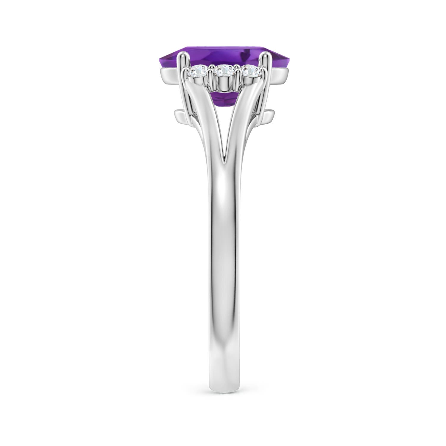 AAA - Amethyst / 1.71 CT / 14 KT White Gold