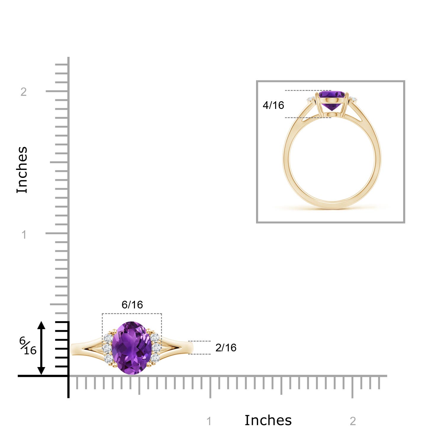 AAAA - Amethyst / 1.71 CT / 14 KT Yellow Gold