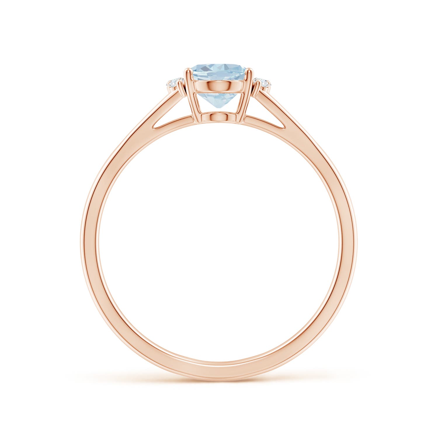 A - Aquamarine / 0.67 CT / 14 KT Rose Gold