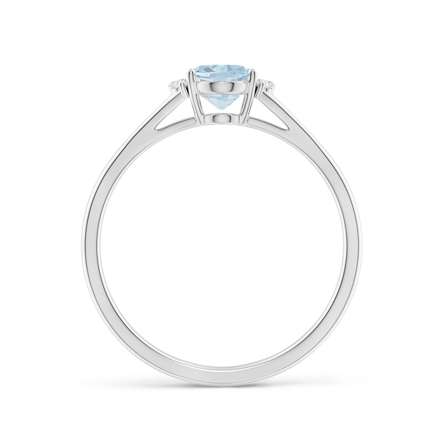 A - Aquamarine / 0.67 CT / 14 KT White Gold