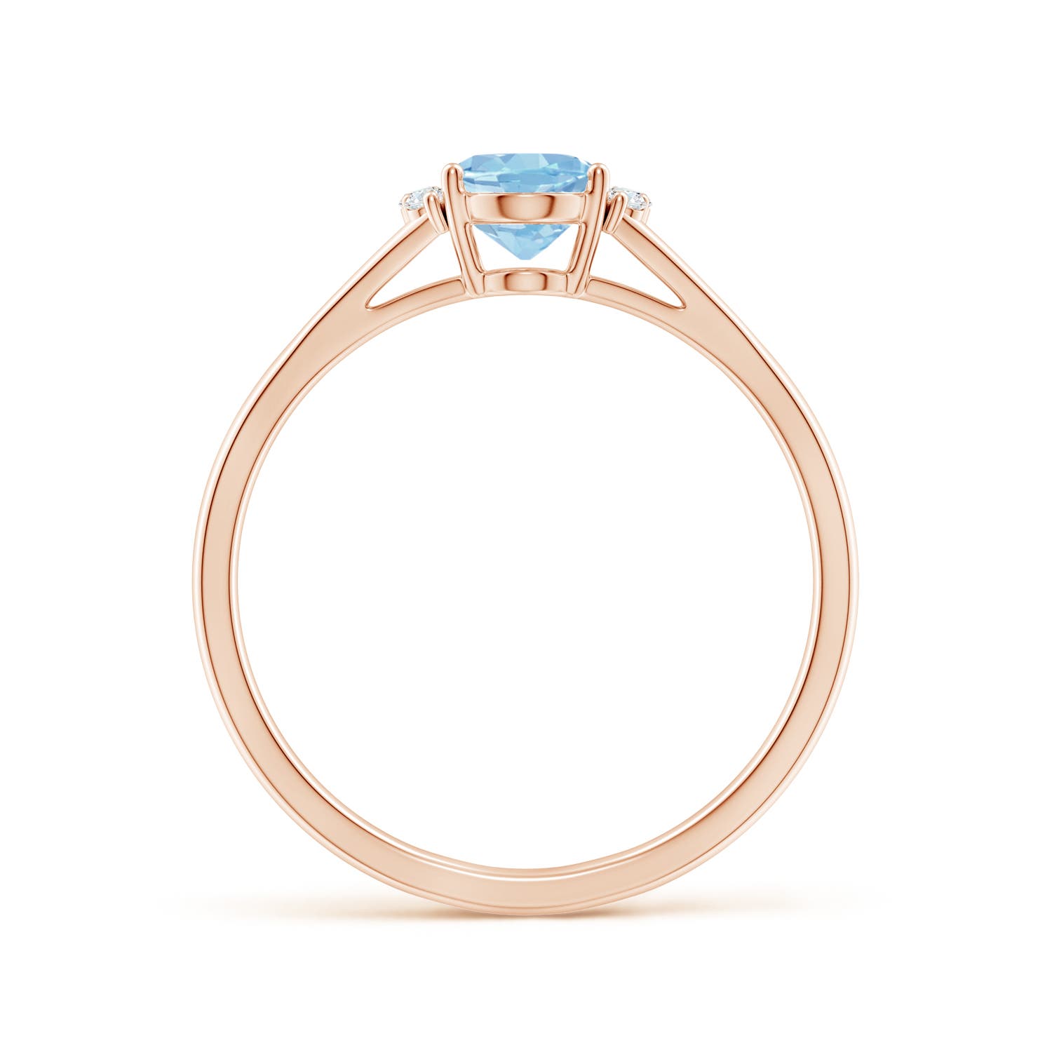 AAA - Aquamarine / 0.67 CT / 14 KT Rose Gold