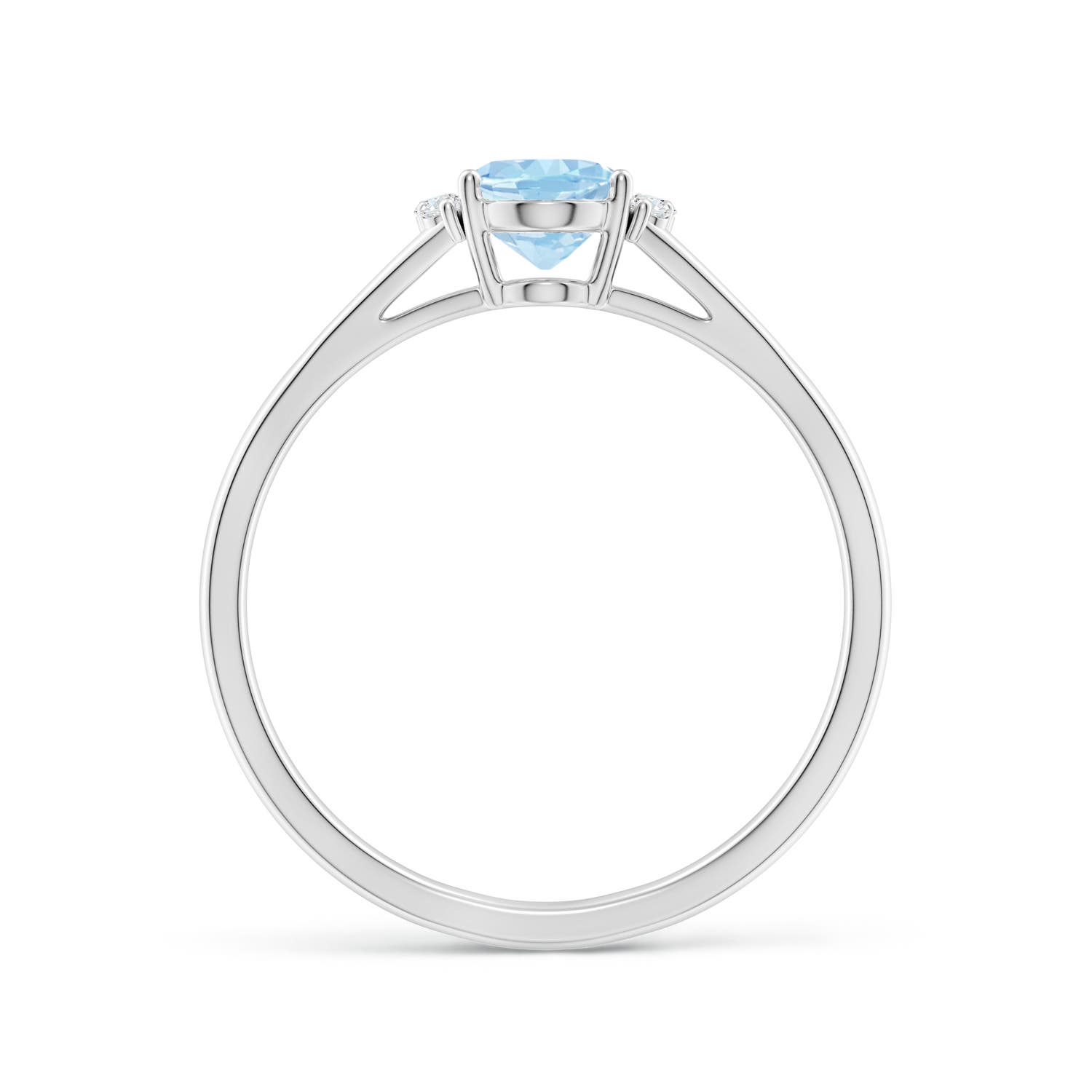 AAAA - Aquamarine / 0.67 CT / 14 KT White Gold