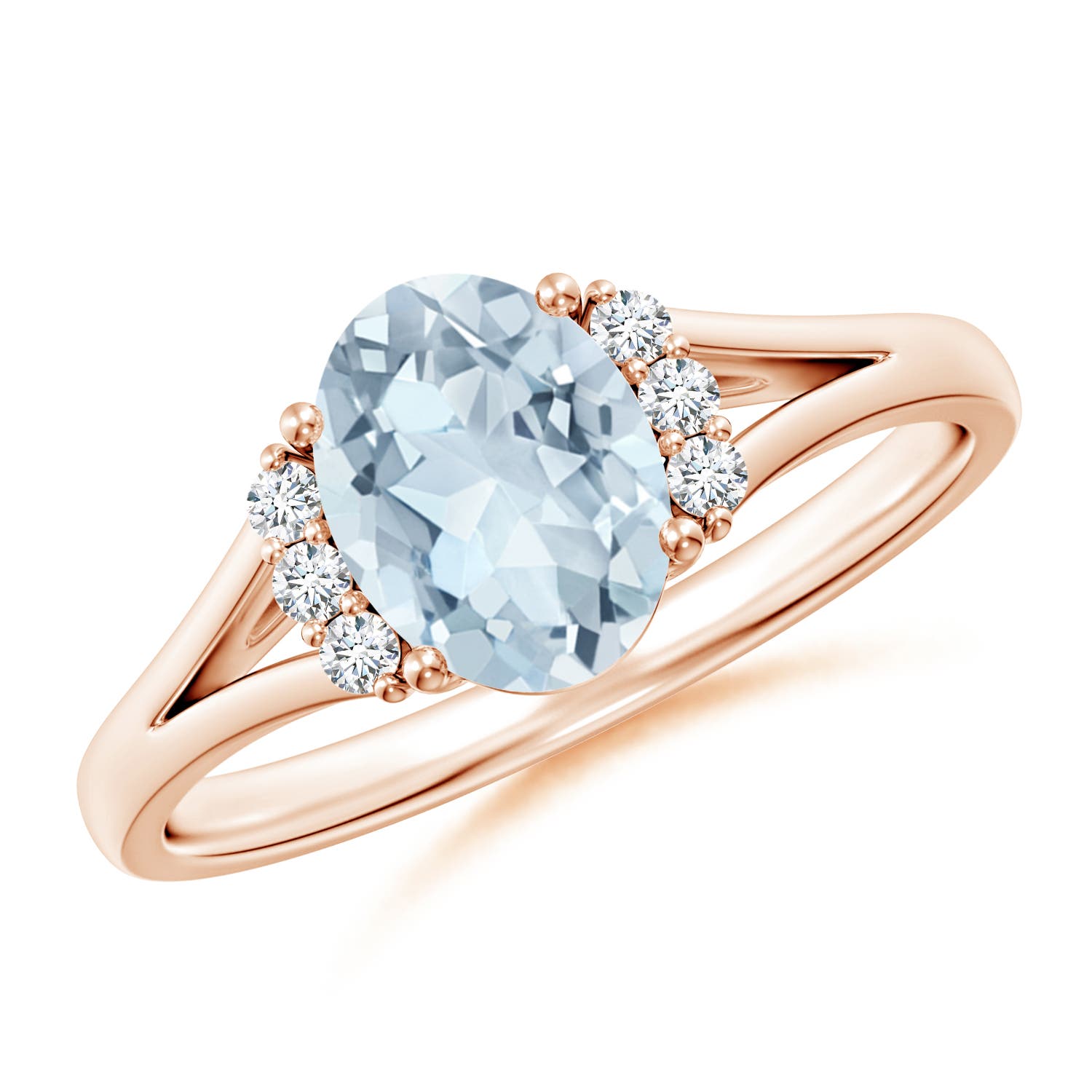 A - Aquamarine / 1.08 CT / 14 KT Rose Gold