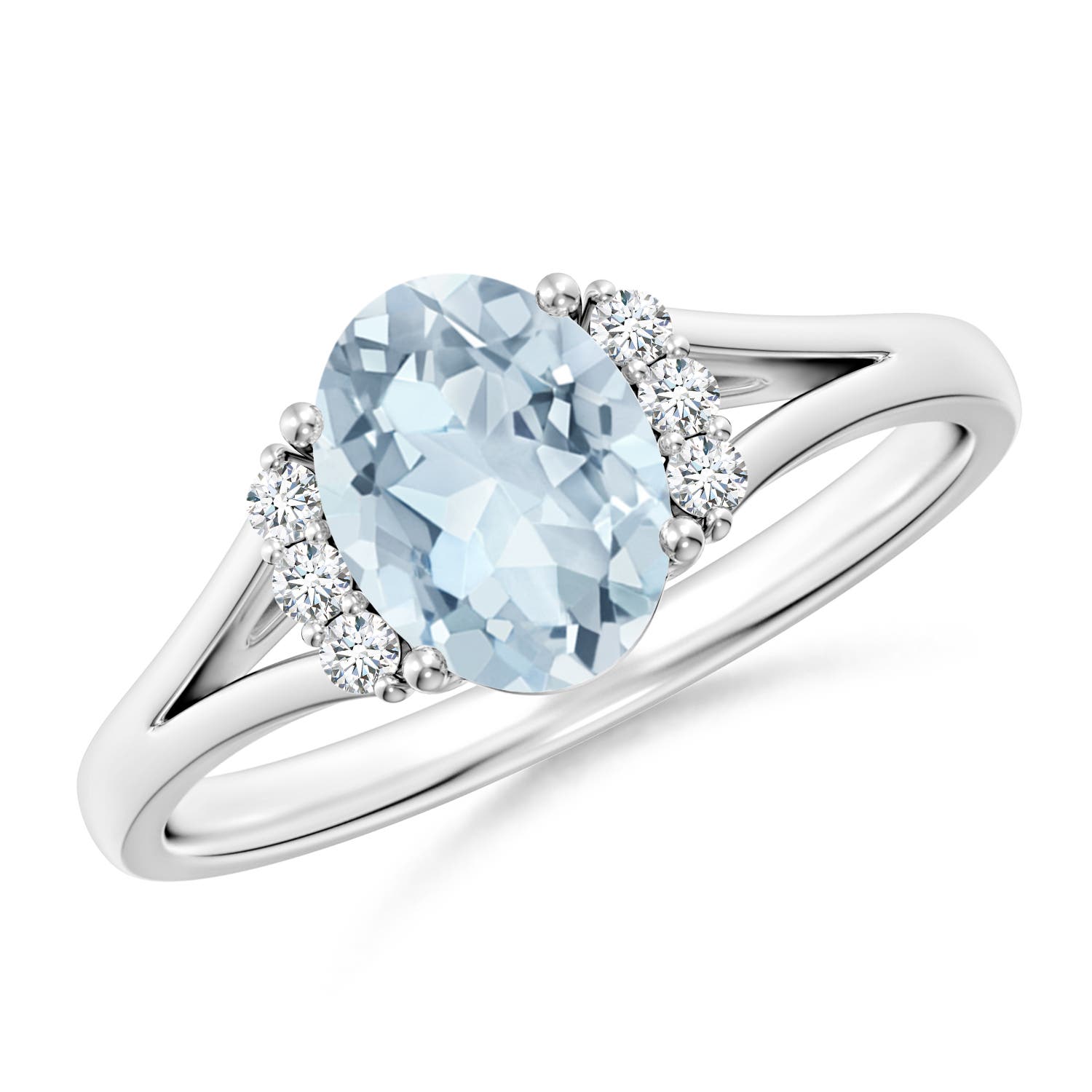 A - Aquamarine / 1.08 CT / 14 KT White Gold