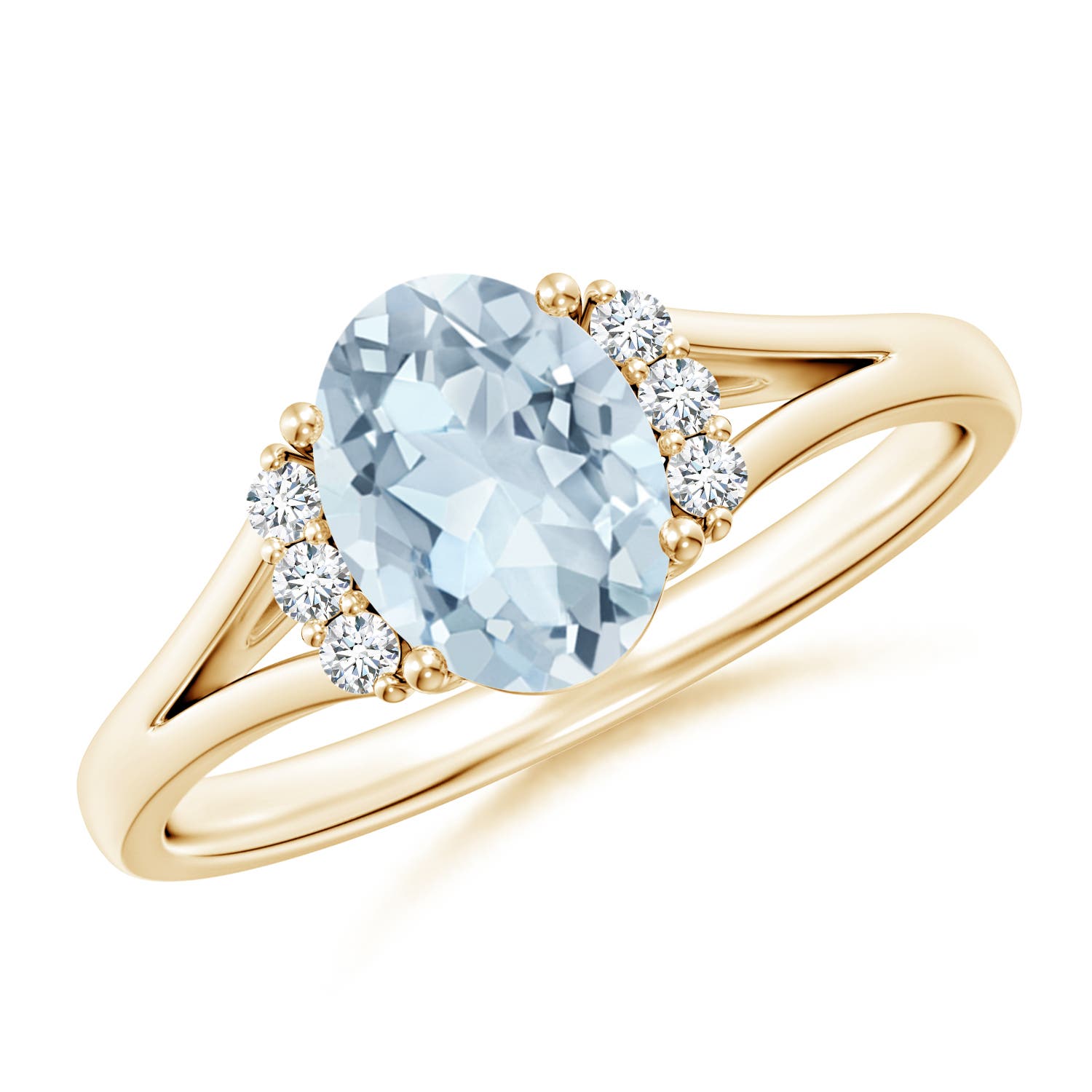 A - Aquamarine / 1.08 CT / 14 KT Yellow Gold