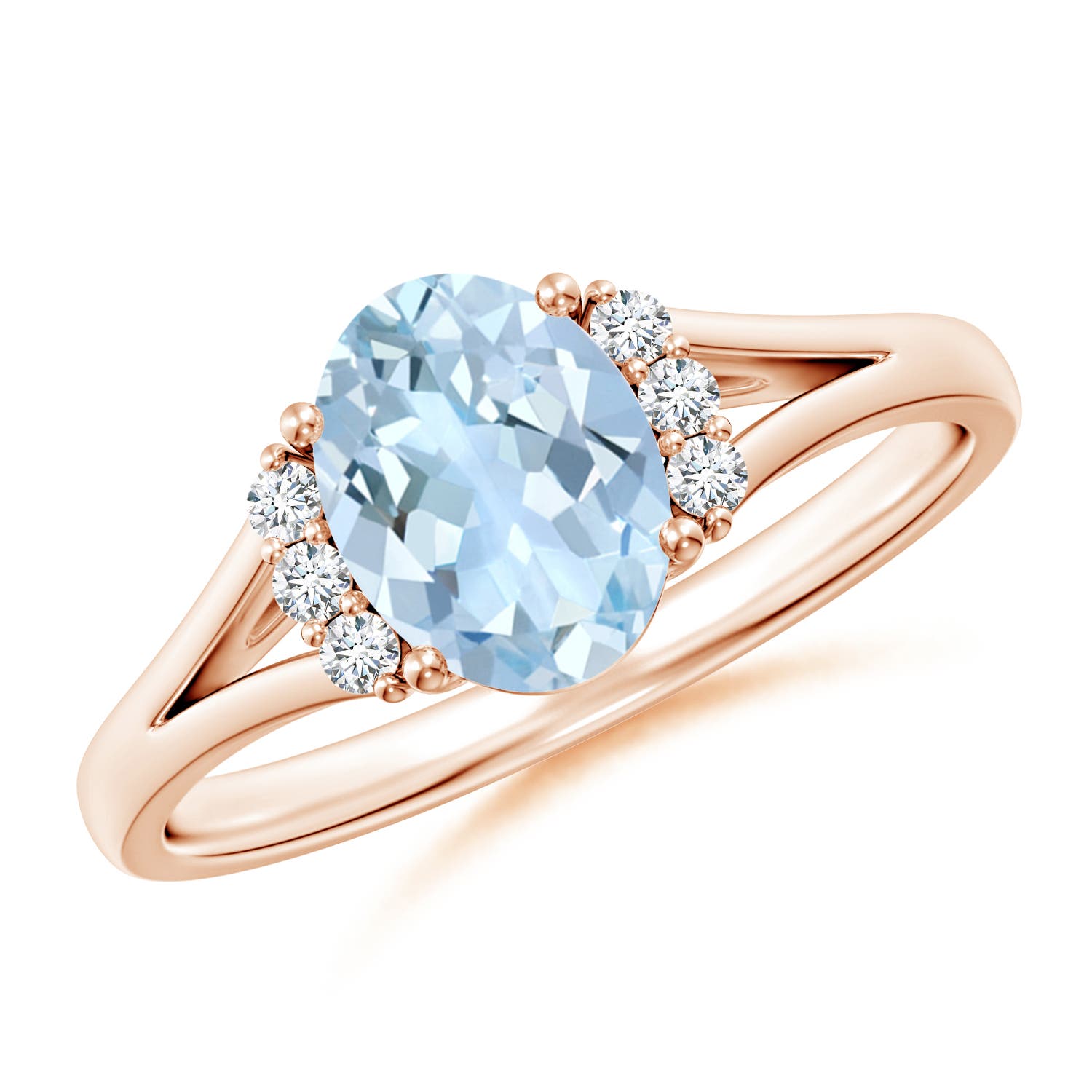 AA - Aquamarine / 1.08 CT / 14 KT Rose Gold