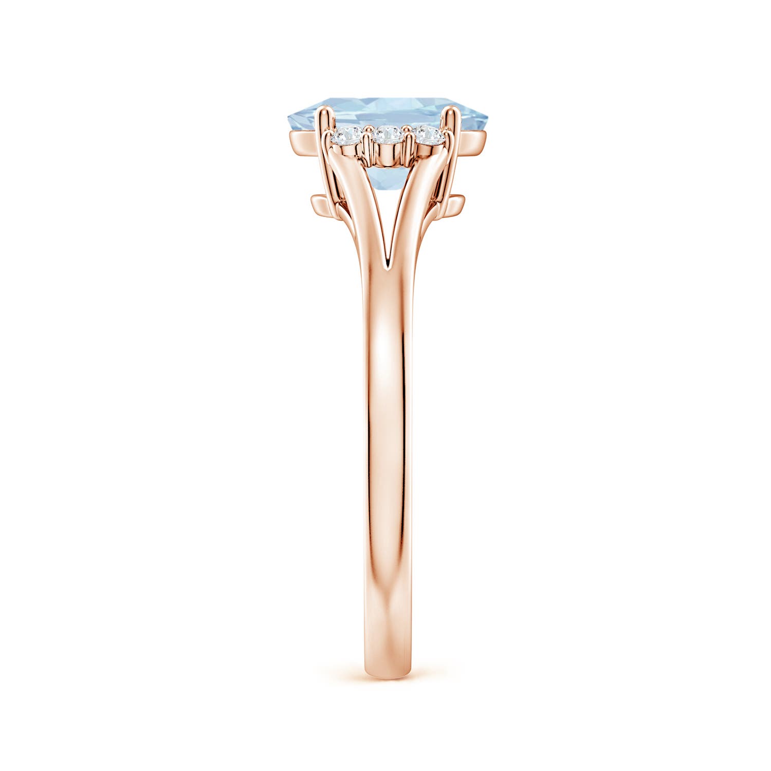 AA - Aquamarine / 1.08 CT / 14 KT Rose Gold