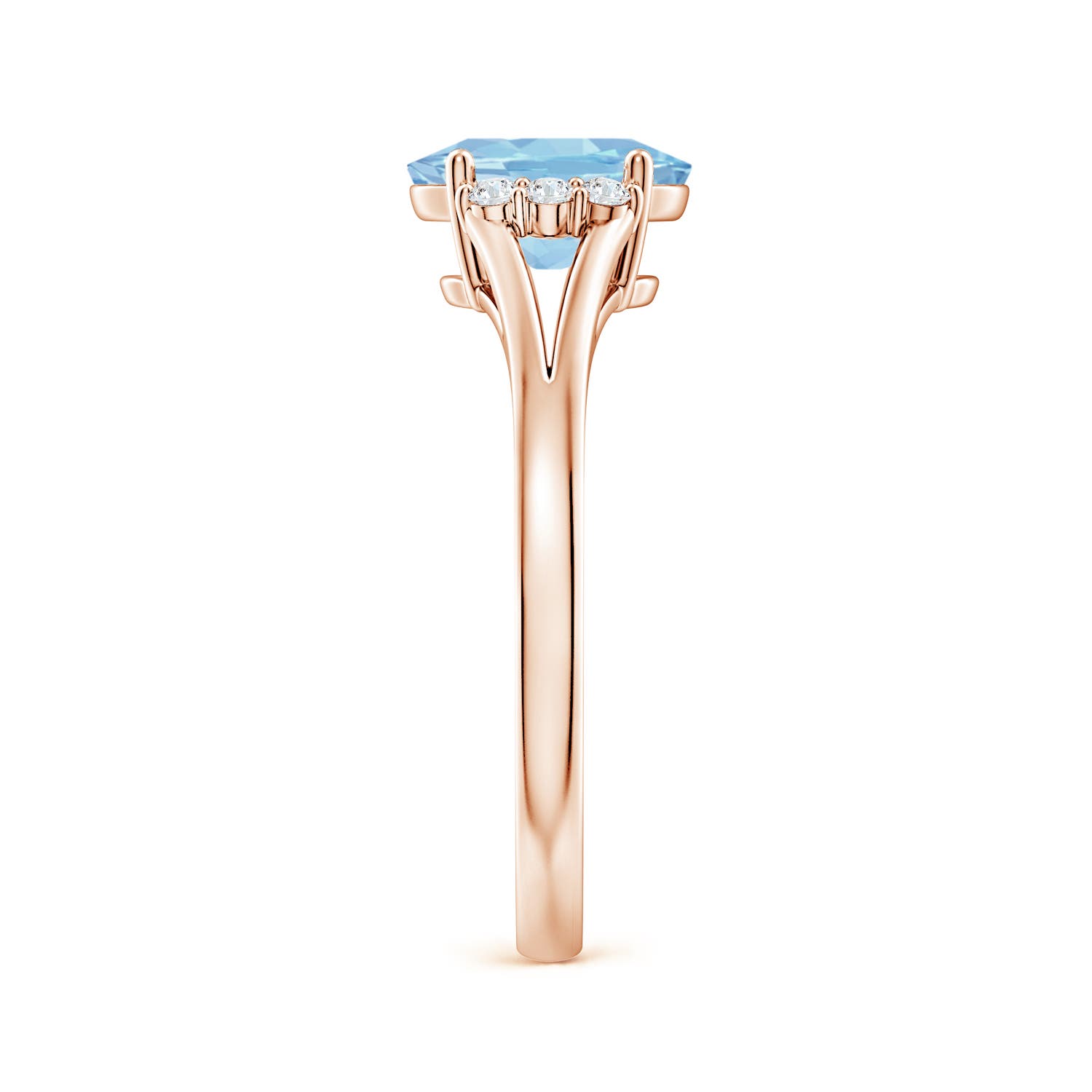 AAA - Aquamarine / 1.08 CT / 14 KT Rose Gold