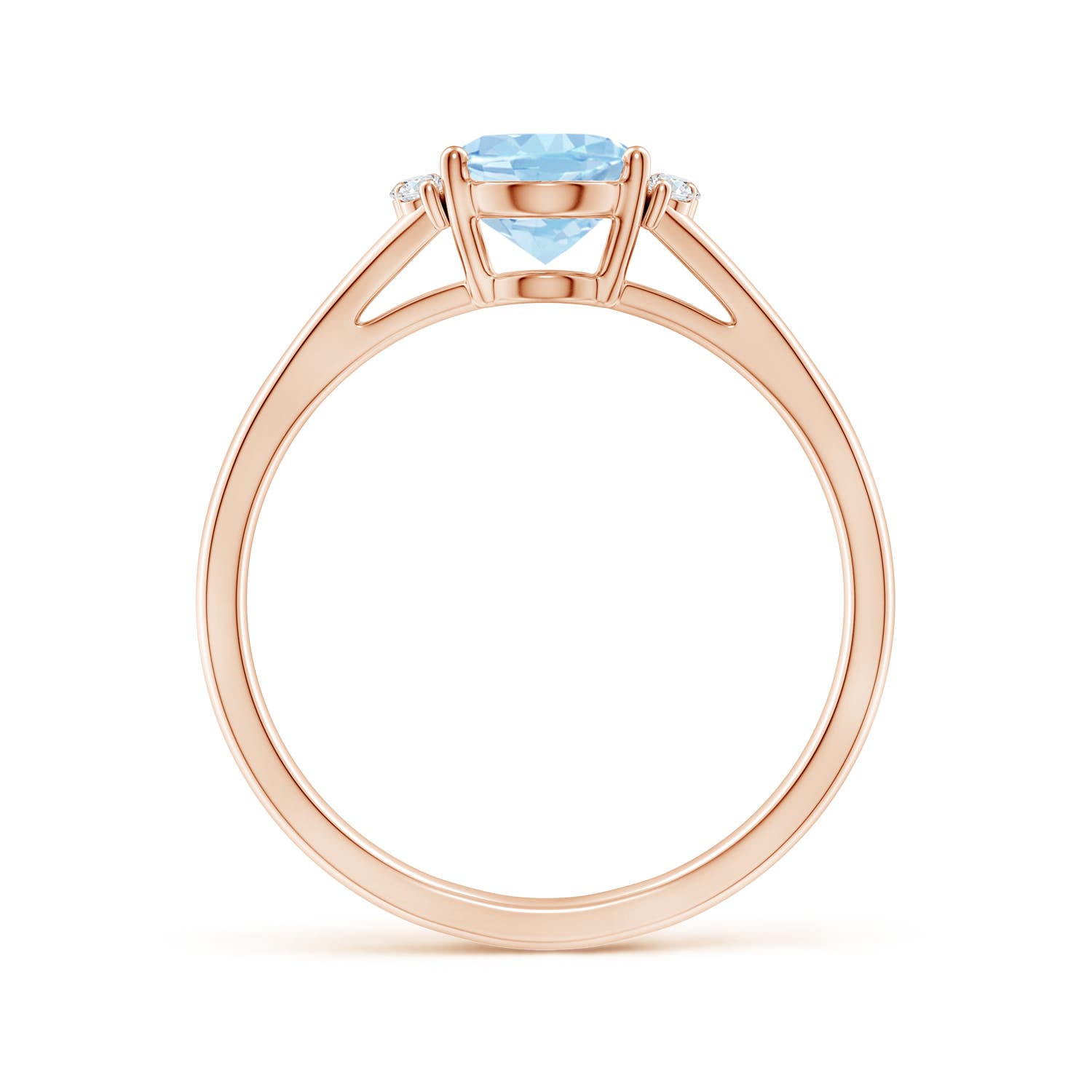 AAAA - Aquamarine / 1.08 CT / 14 KT Rose Gold