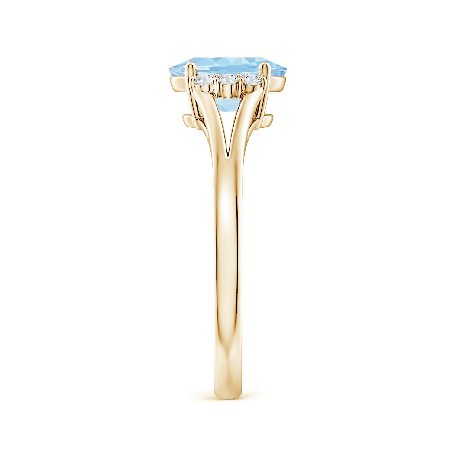 AAAA - Aquamarine / 1.08 CT / 14 KT Yellow Gold