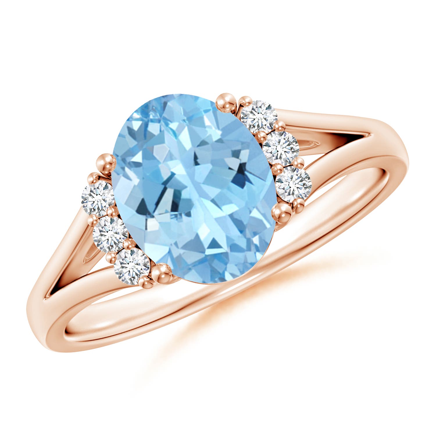 AAAA - Aquamarine / 1.61 CT / 14 KT Rose Gold