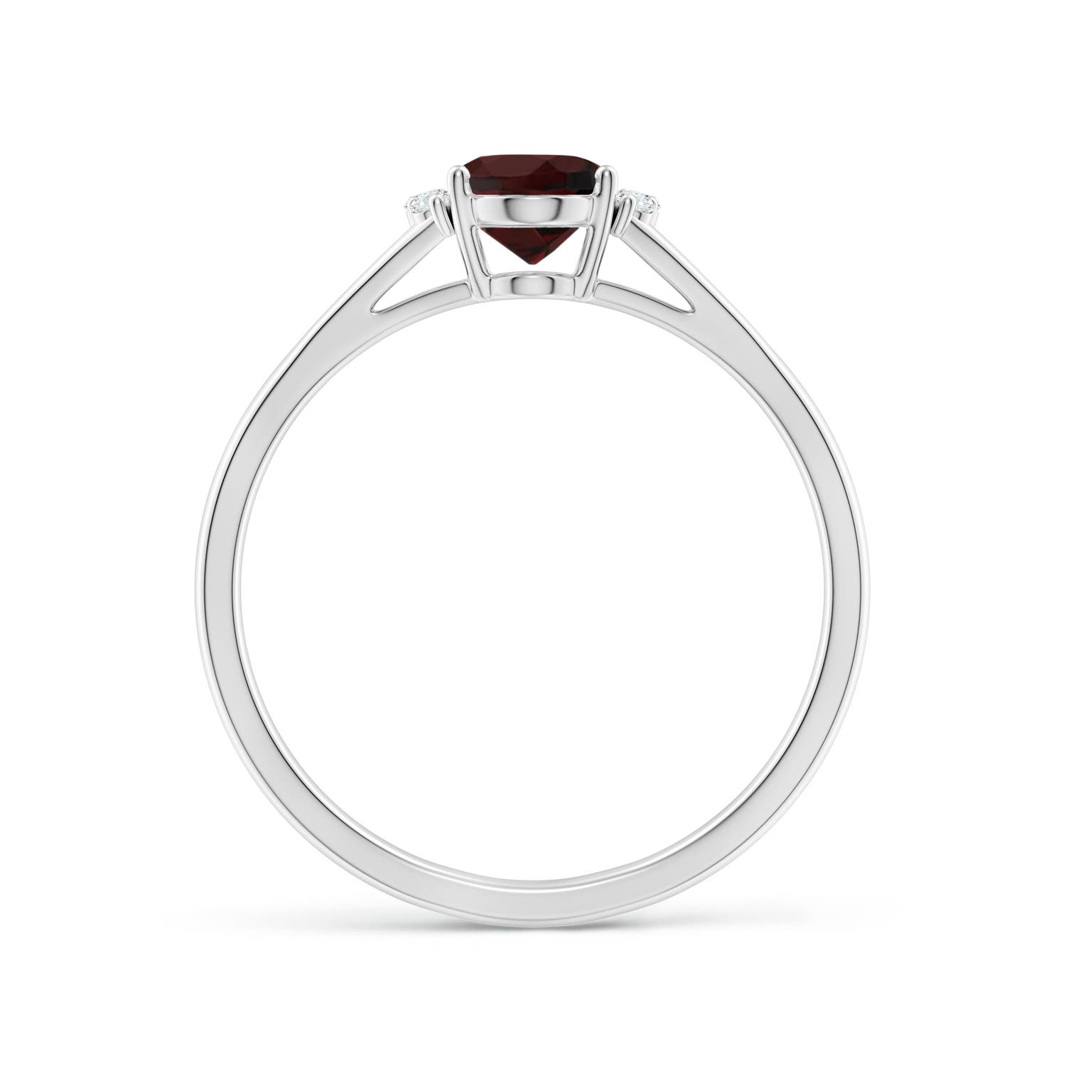 A - Garnet / 0.97 CT / 14 KT White Gold