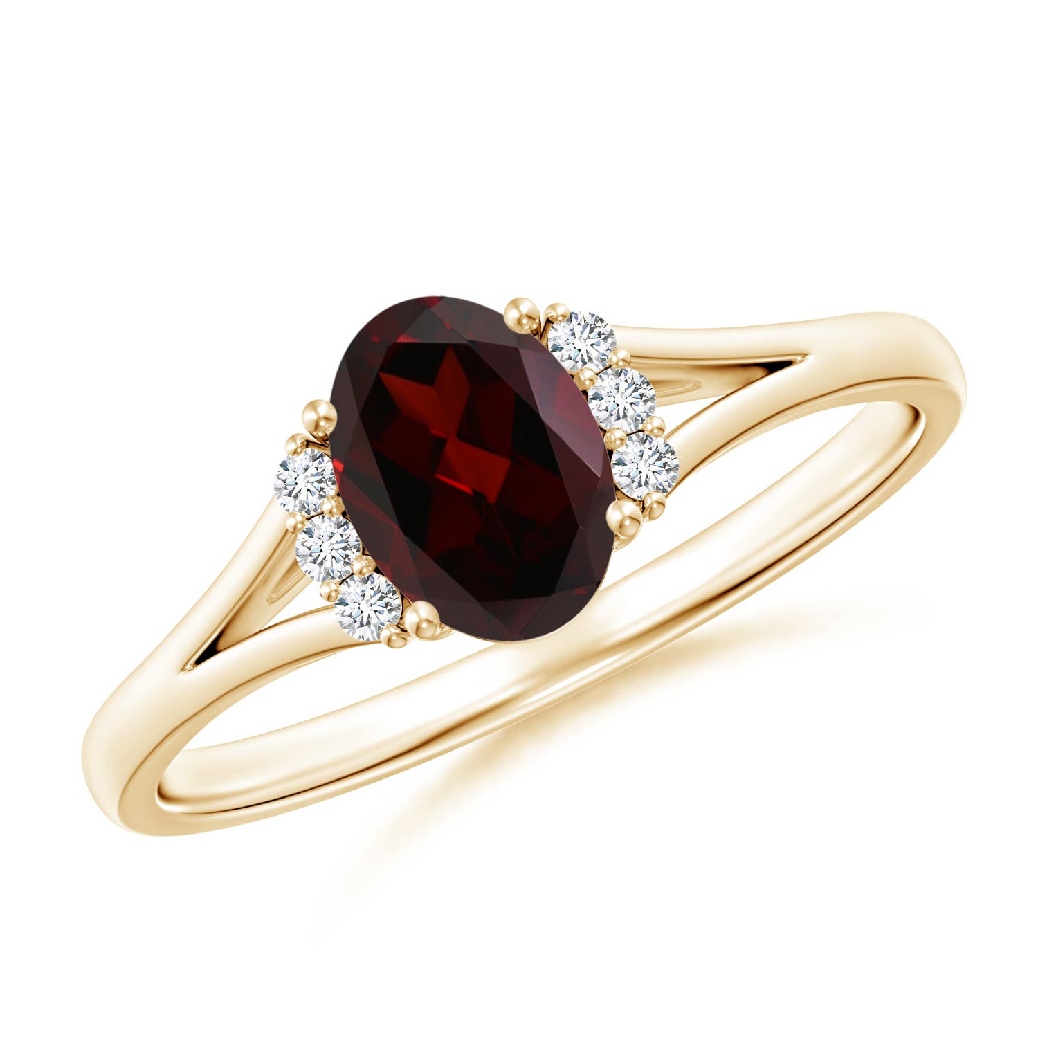 A - Garnet / 0.97 CT / 14 KT Yellow Gold