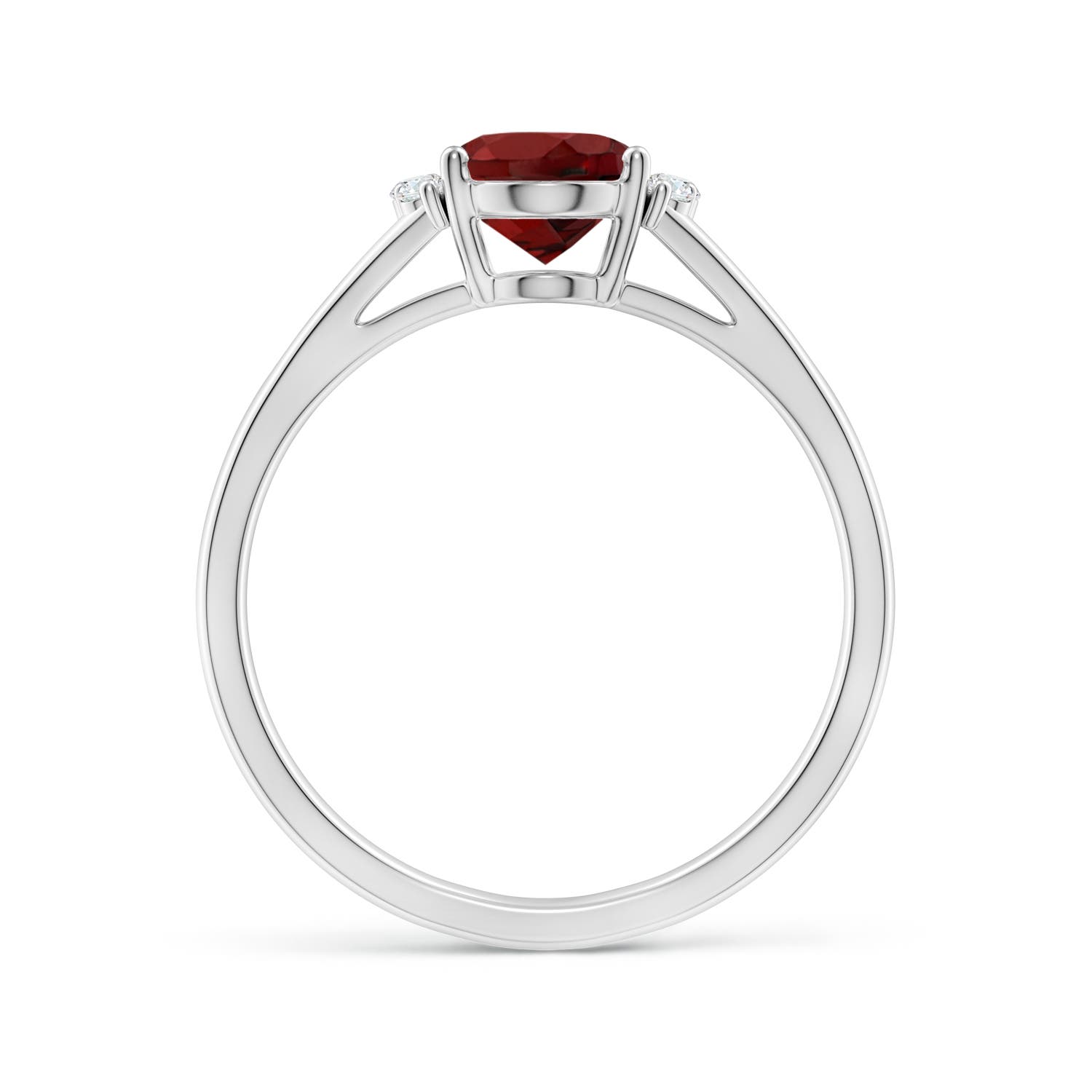 AAAA - Garnet / 1.53 CT / 14 KT White Gold