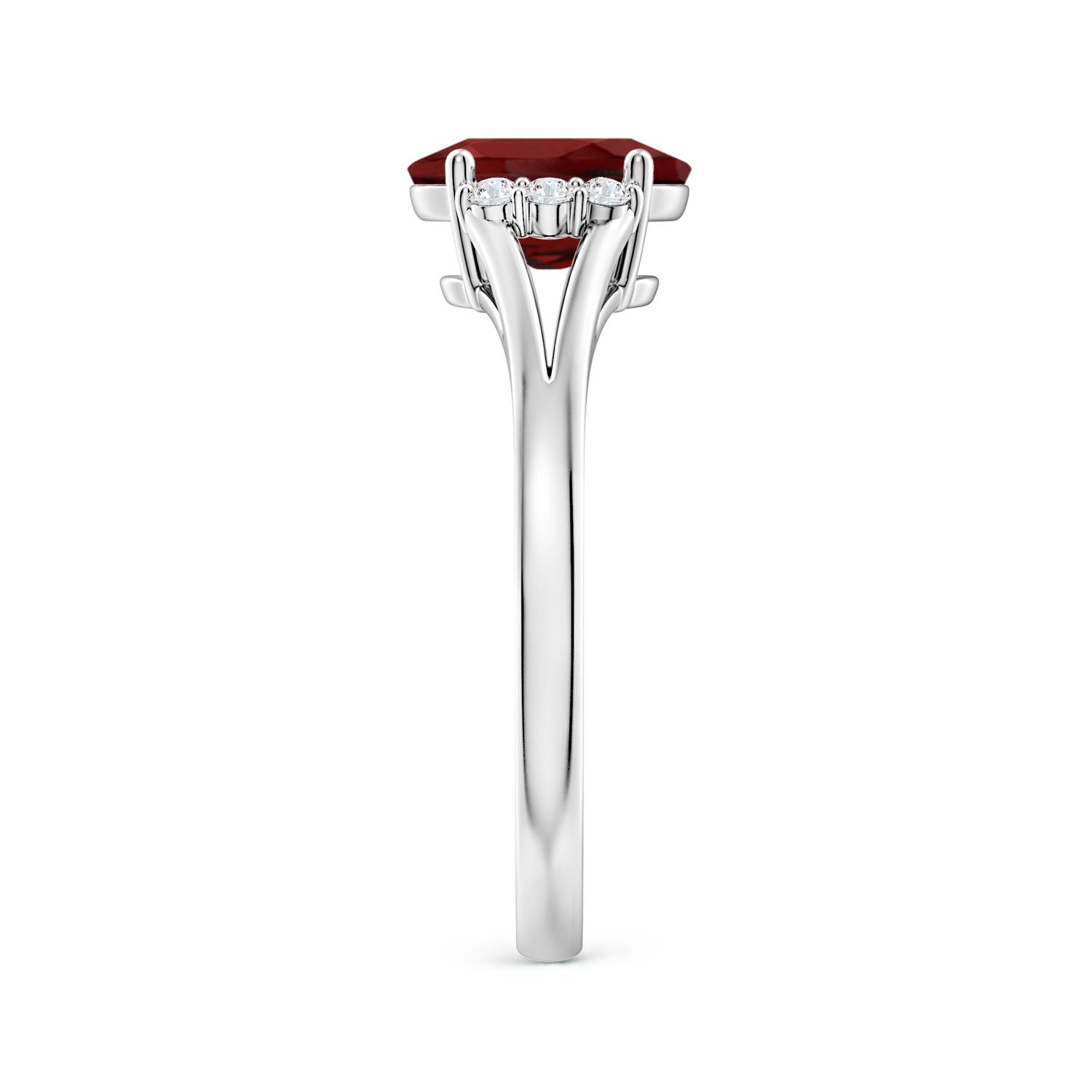 AAAA - Garnet / 1.53 CT / 14 KT White Gold