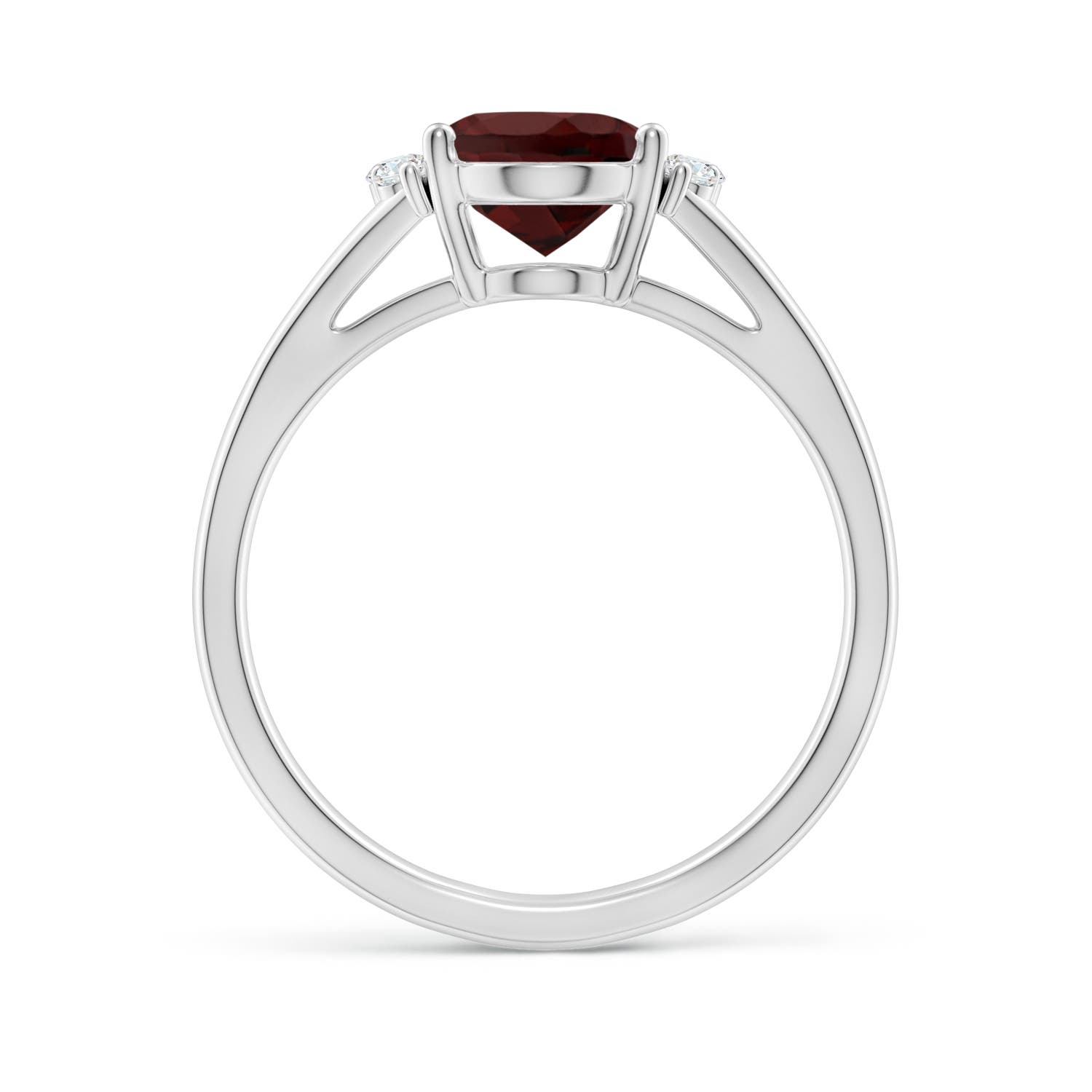 AA - Garnet / 2.11 CT / 14 KT White Gold