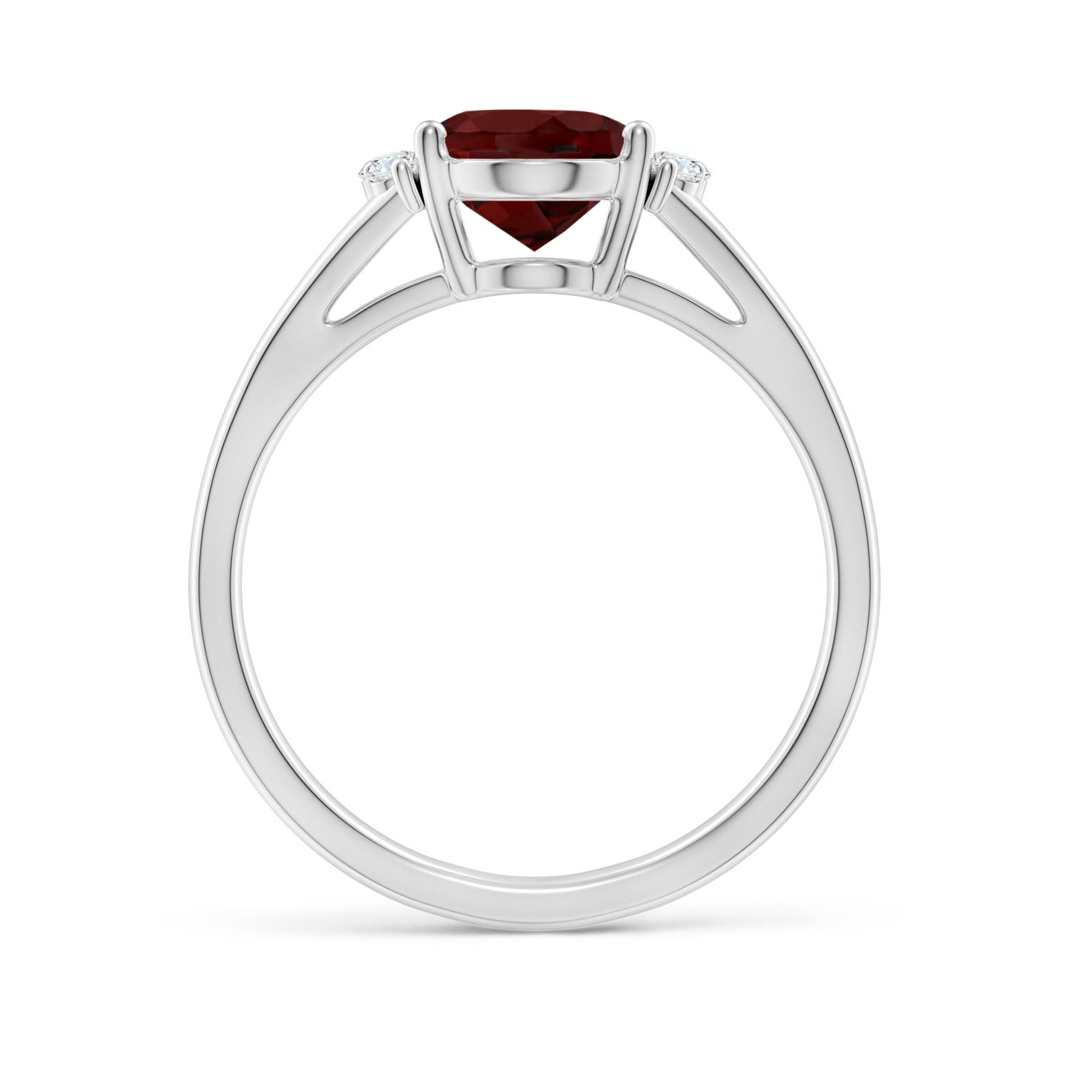 AAA - Garnet / 2.11 CT / 14 KT White Gold