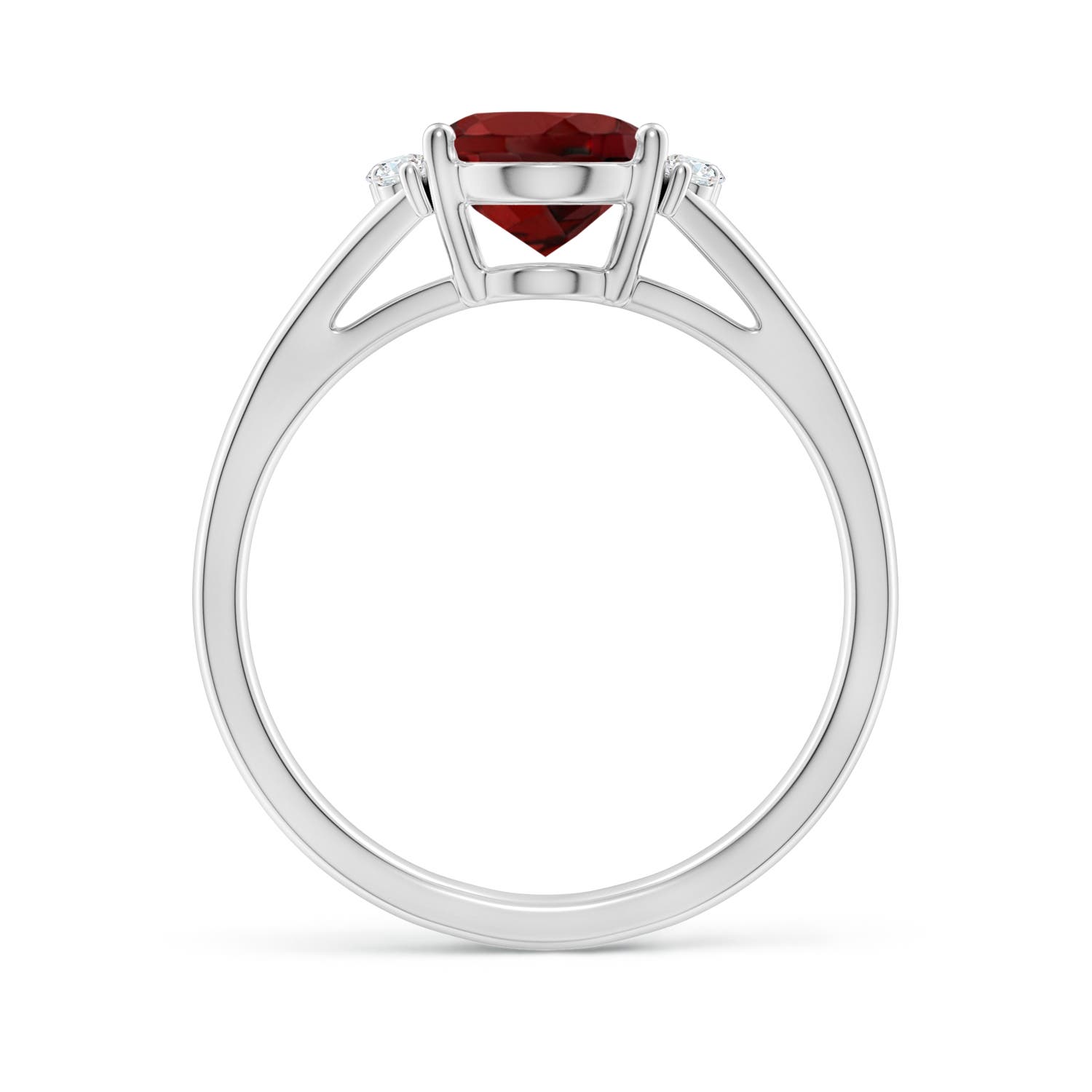 AAAA - Garnet / 2.11 CT / 14 KT White Gold