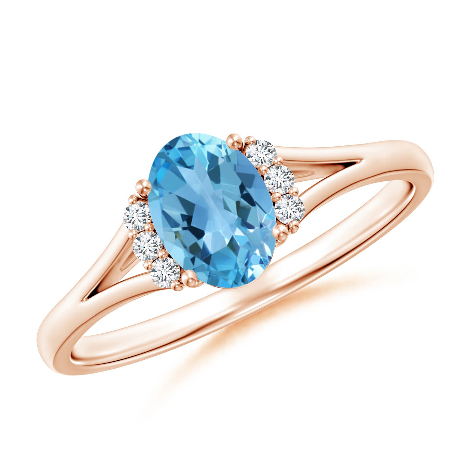 AA - Swiss Blue Topaz / 1.02 CT / 14 KT Rose Gold