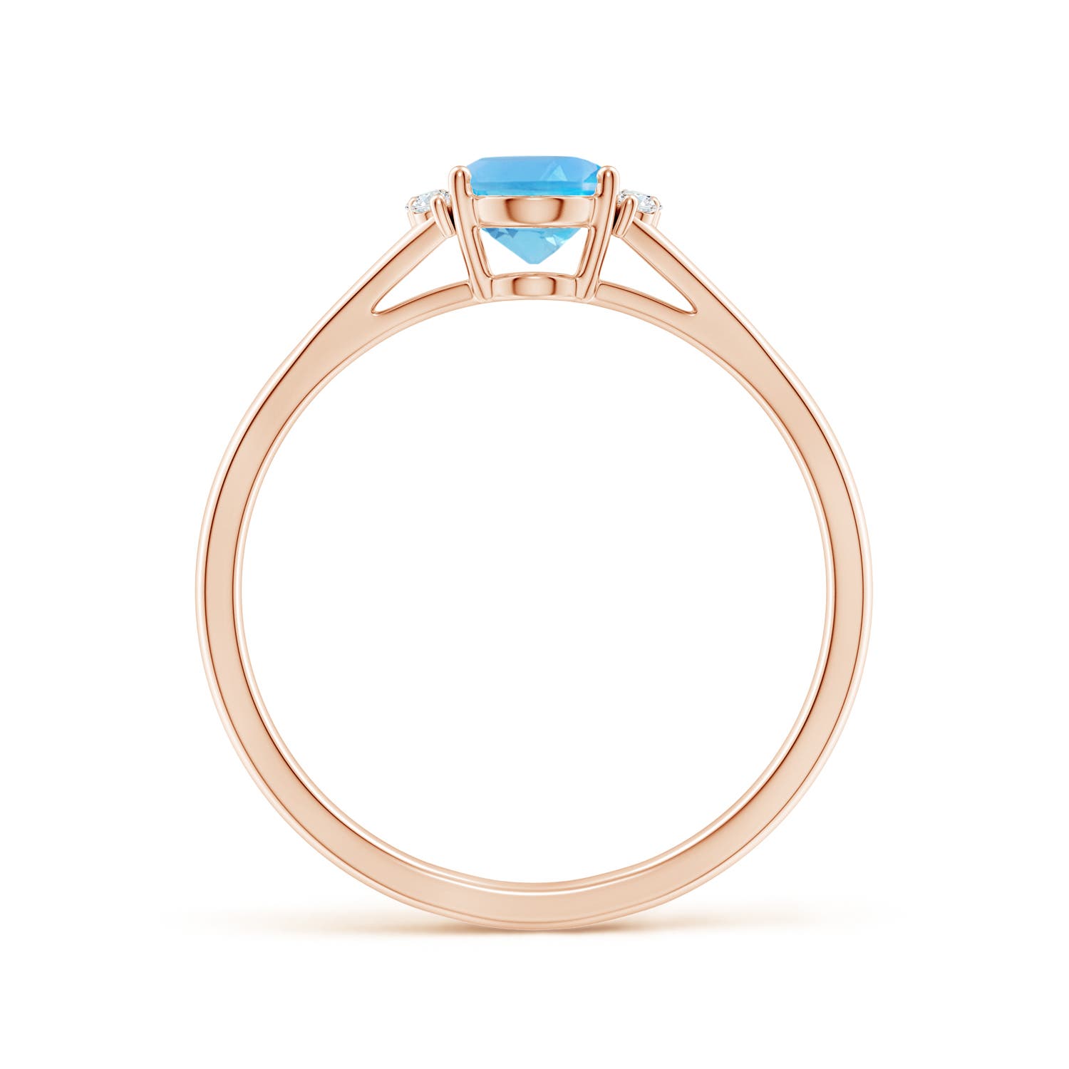 AA - Swiss Blue Topaz / 1.02 CT / 14 KT Rose Gold