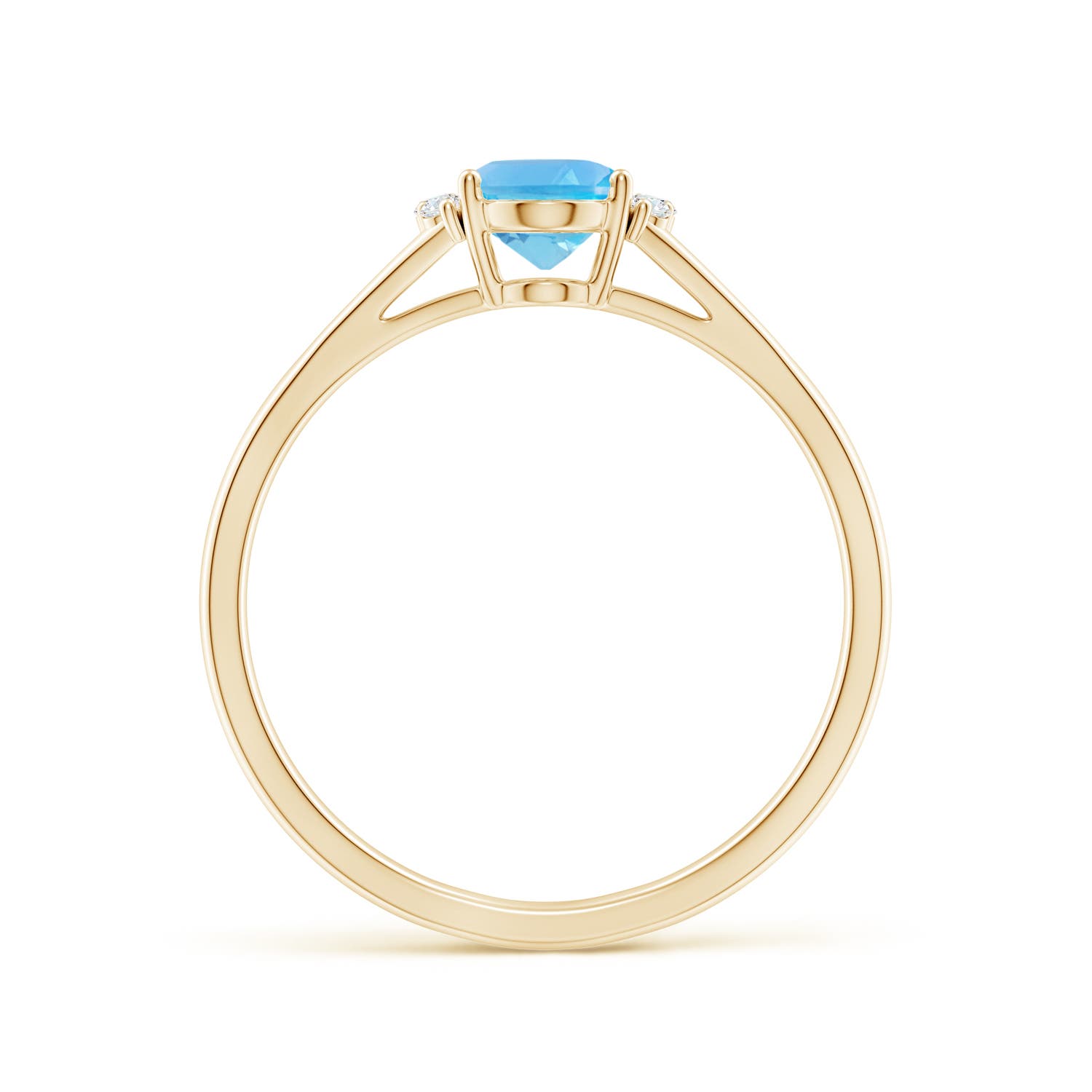 AA - Swiss Blue Topaz / 1.02 CT / 14 KT Yellow Gold