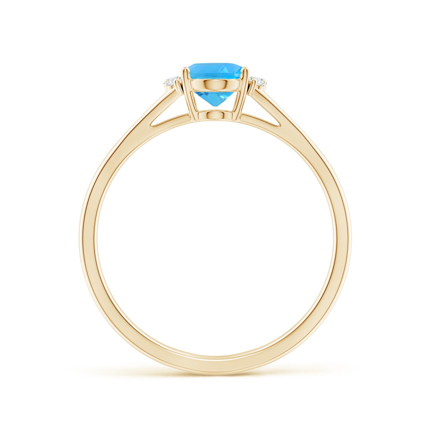 AAA - Swiss Blue Topaz / 1.02 CT / 14 KT Yellow Gold