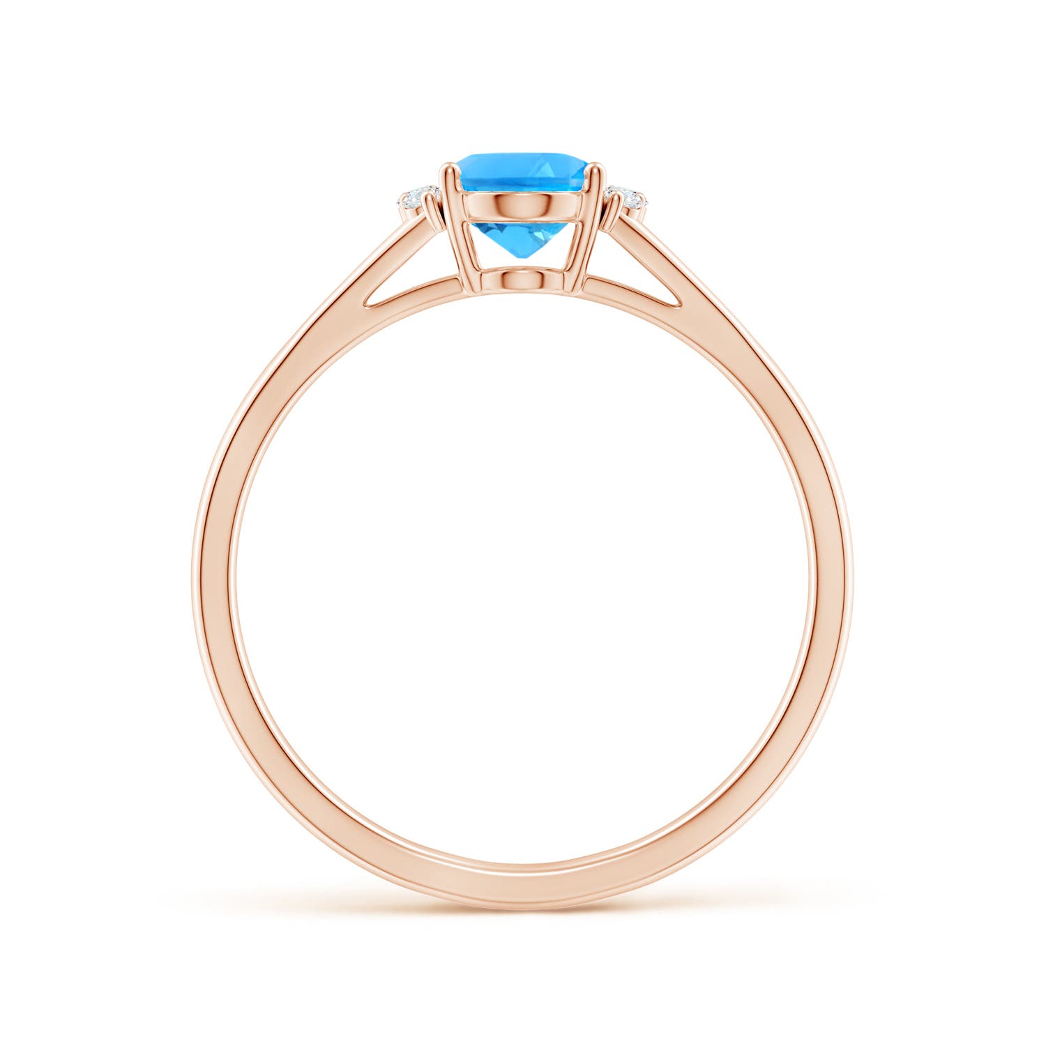 AAAA - Swiss Blue Topaz / 1.02 CT / 14 KT Rose Gold