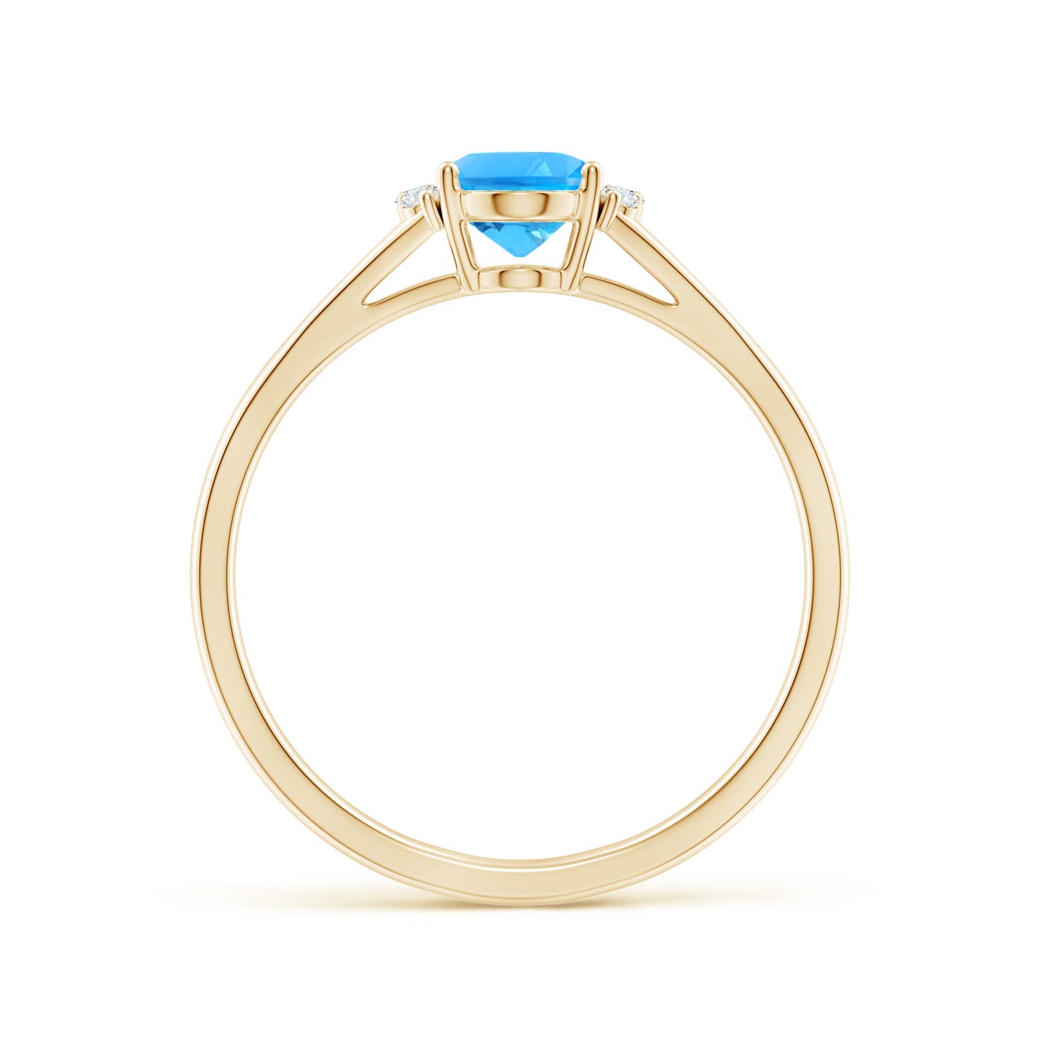 AAAA - Swiss Blue Topaz / 1.02 CT / 14 KT Yellow Gold