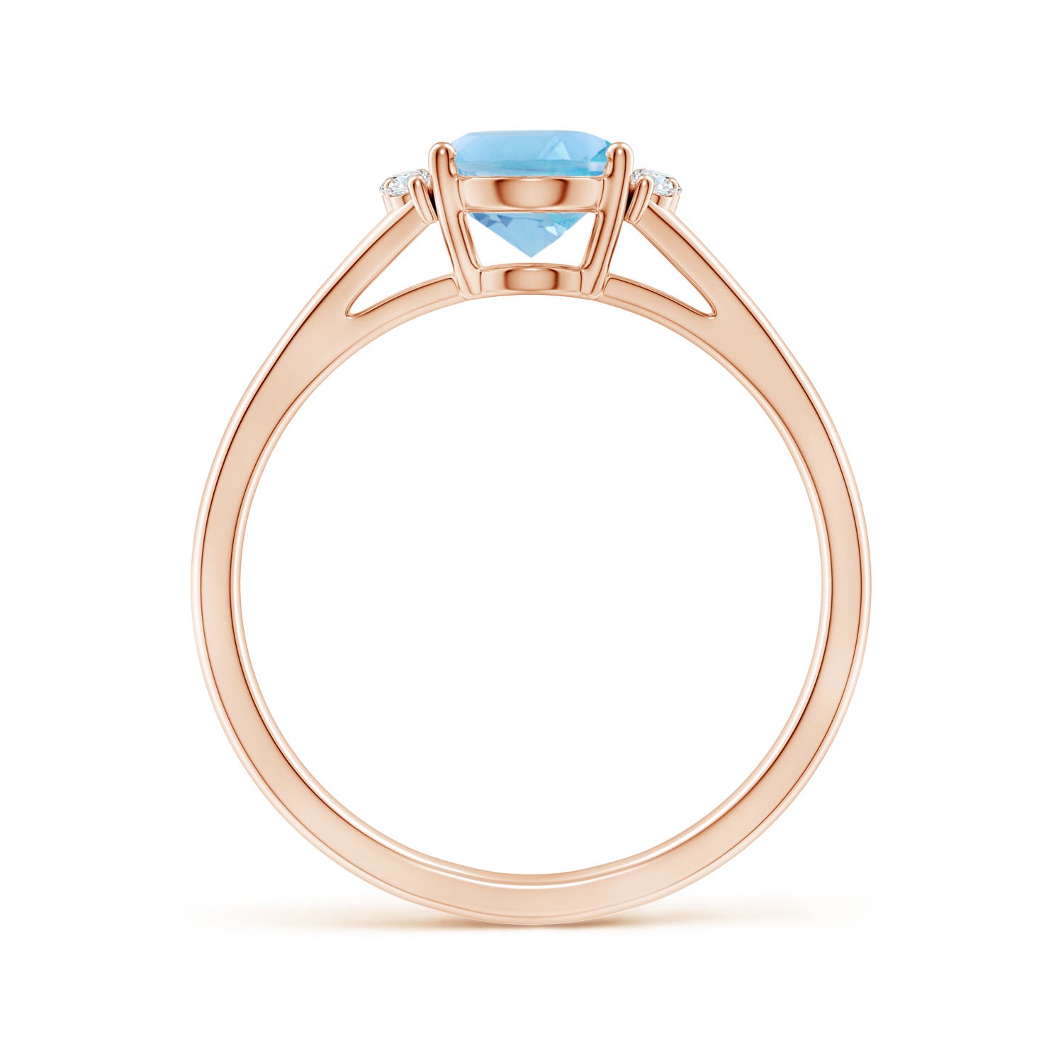 A - Swiss Blue Topaz / 1.58 CT / 14 KT Rose Gold