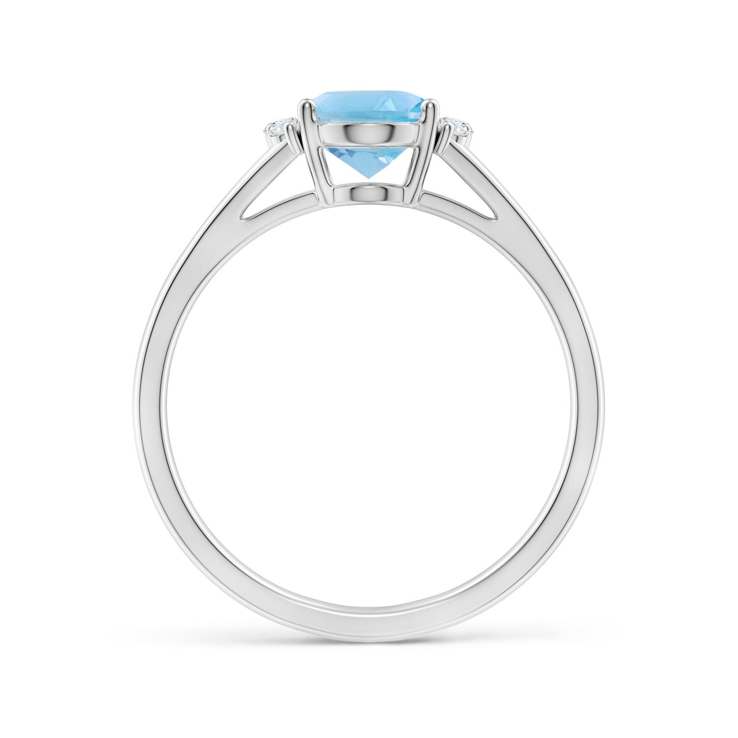 A - Swiss Blue Topaz / 1.58 CT / 14 KT White Gold