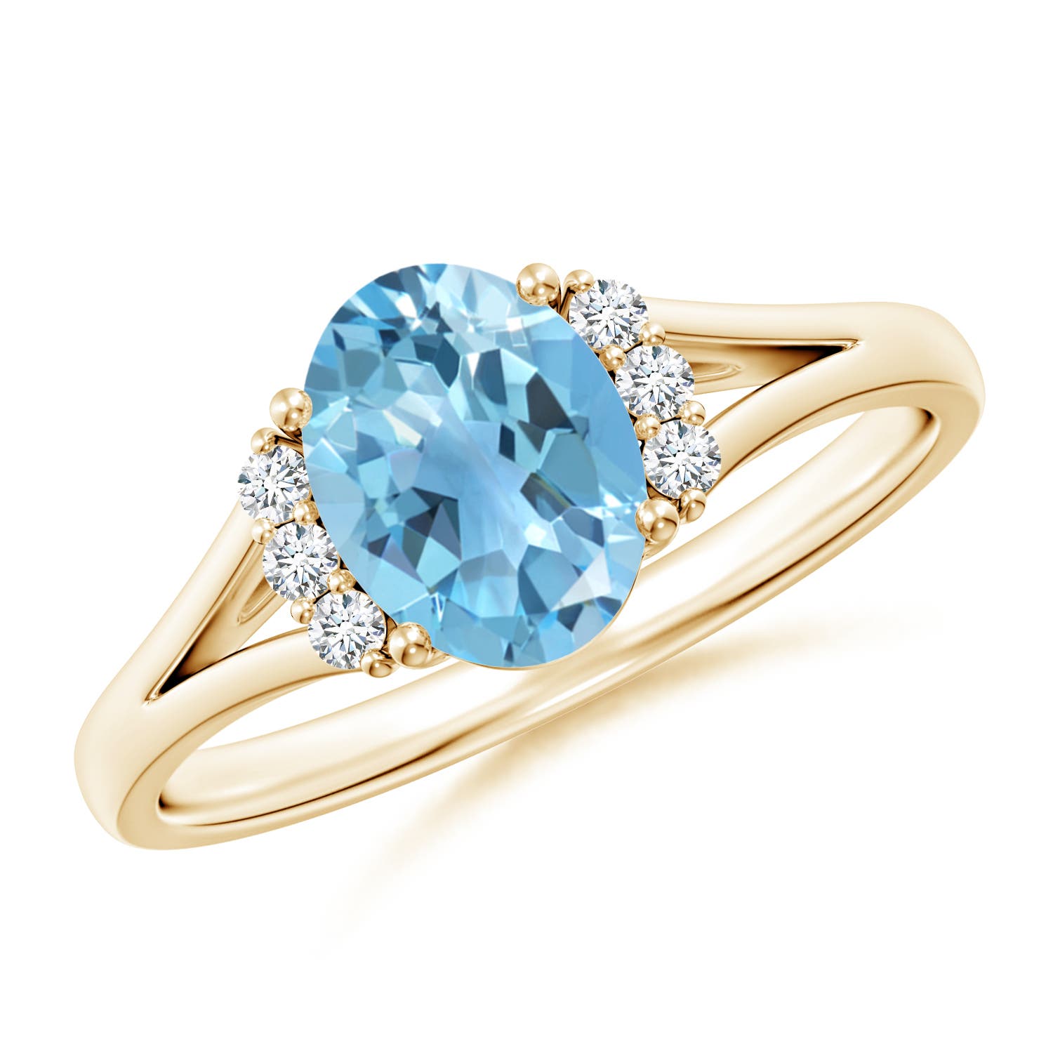 A - Swiss Blue Topaz / 1.58 CT / 14 KT Yellow Gold