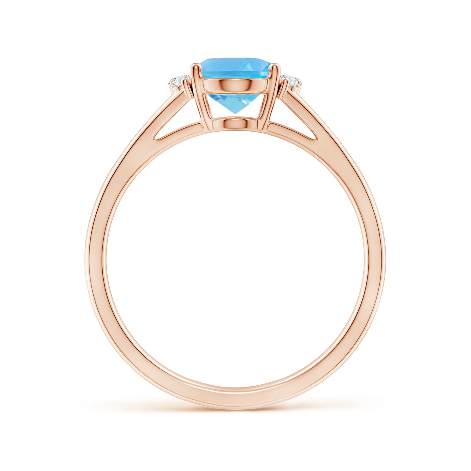 AA - Swiss Blue Topaz / 1.58 CT / 14 KT Rose Gold