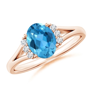 Oval AAA Swiss Blue Topaz