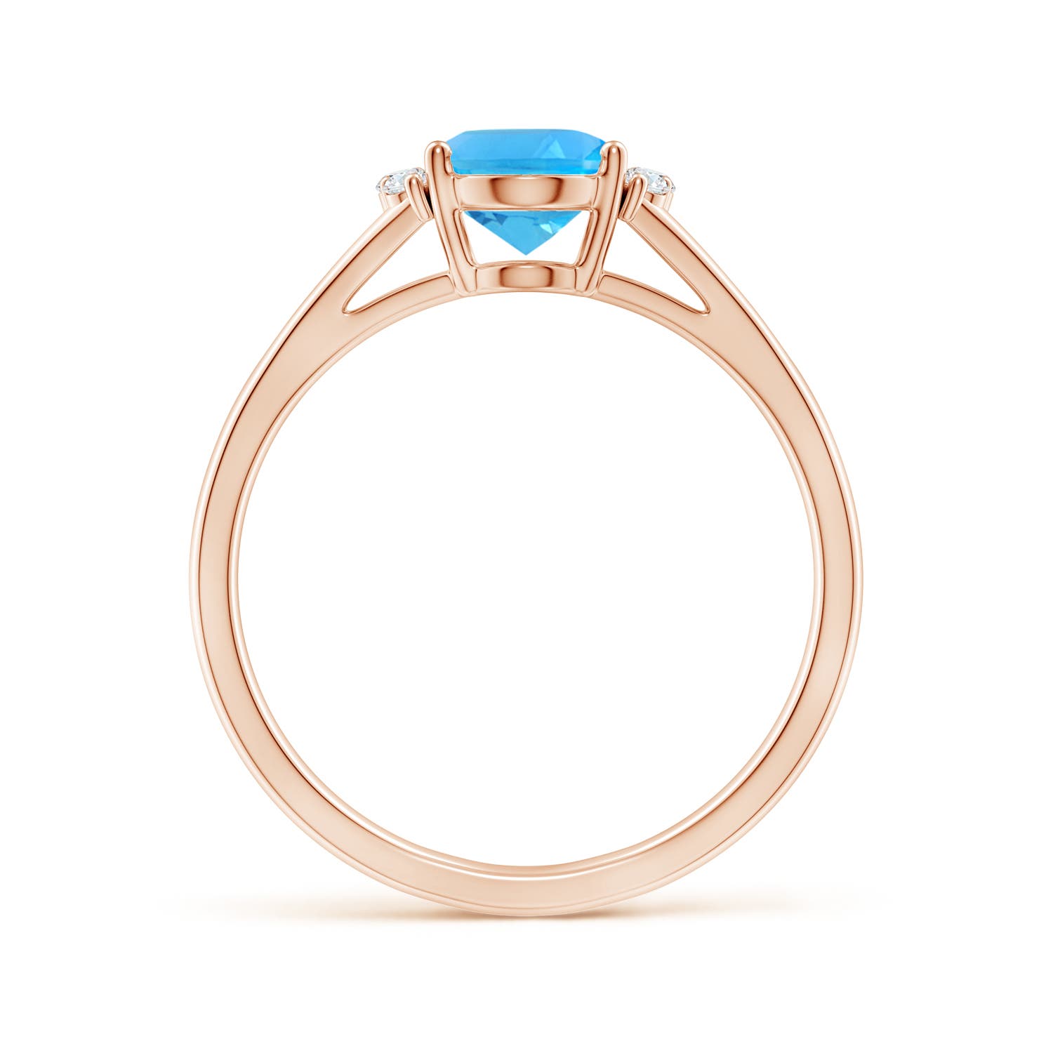 AAA - Swiss Blue Topaz / 1.58 CT / 14 KT Rose Gold