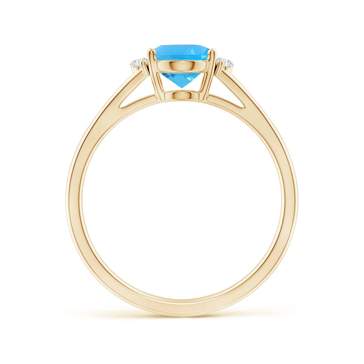 AAA - Swiss Blue Topaz / 1.58 CT / 14 KT Yellow Gold